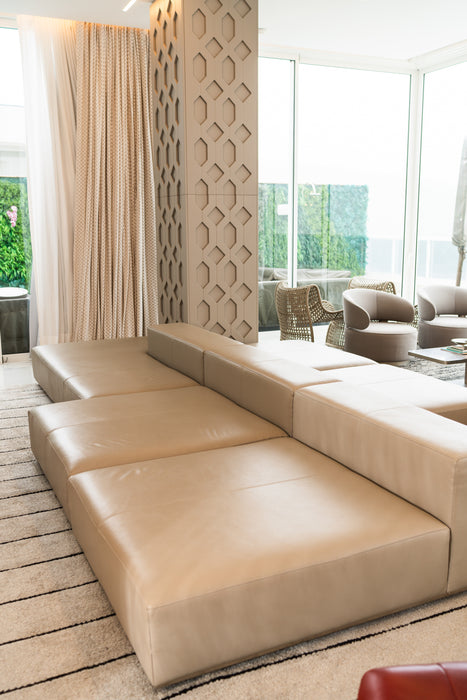 Sofá Modular “Lounge” em Couro Natural (5 Módulos) – Artefacto