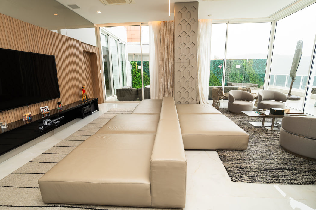 Sofá Modular “Lounge” em Couro Natural (5 Módulos) – Artefacto