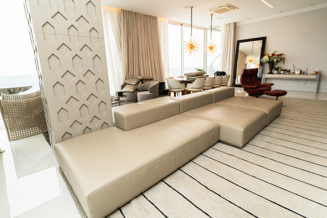 Sofá Modular “Lounge” em Couro Natural (5 Módulos) – Artefacto