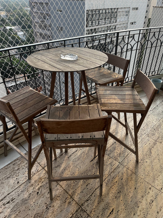 Conjunto de Mesa Bistrô “Atibaia” com 4 Cadeiras – Paulo Alves