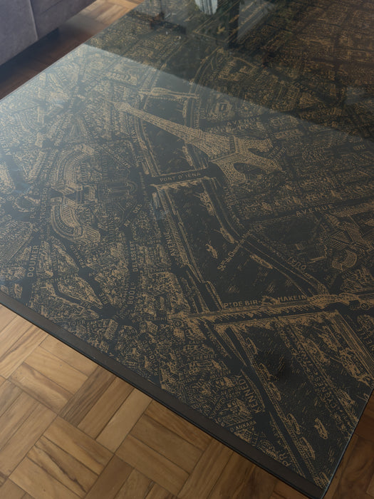 Mesa de Jantar “Paris” com Tampo de Vidro – Isabella Vecci para Dpot