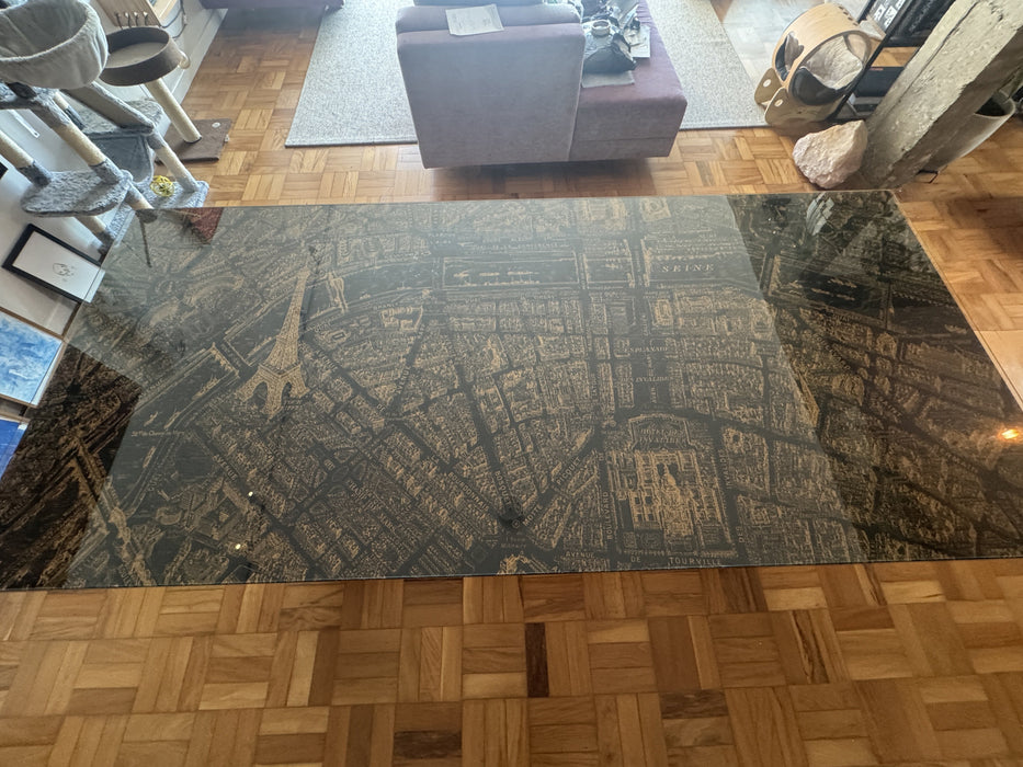 Mesa de Jantar “Paris” com Tampo de Vidro – Isabella Vecci para Dpot