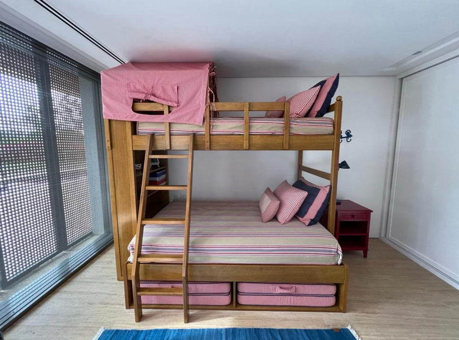 Beliche "Colorata" com 2 Colchões e 2 Futons (almofadas e colchas decorativas inclusas) – Casa Pronta e Colchões Breton