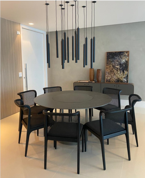 Conjunto com 10 Pendentes "Tubo" Preto – Munclair