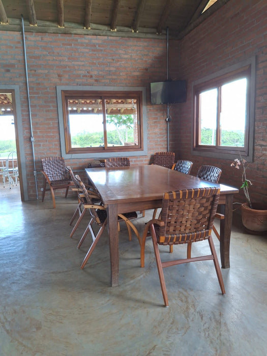 Mesa de Jantar "Salvador" com 8 Cadeiras "Flexa" – Carlos Motta