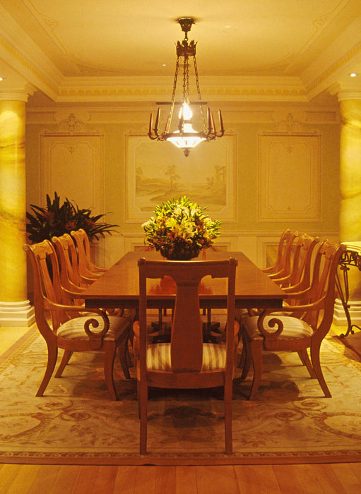 Mesa de Jantar "Tulipa" para 12 Lugares com 2 Bases – Vermeil