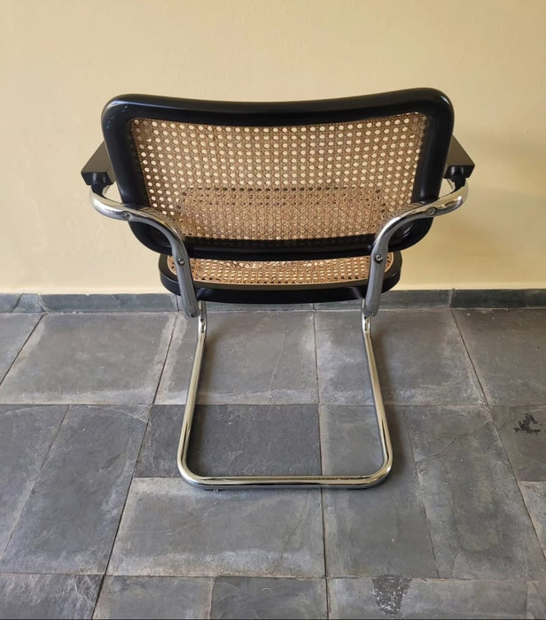 Conjunto com 6 Cadeiras “Cesca” Vintage com Braços – Marcel Breuer Made in Italy