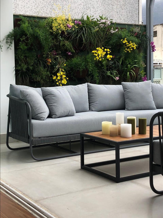 Conjunto de Sofá e Poltronas Outdoor "Terrace" com Mesa de Centro – Breton