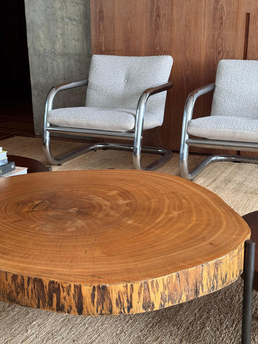 Composição de 3 Mesas de Centro em Madeira – Design de Candida Tabet