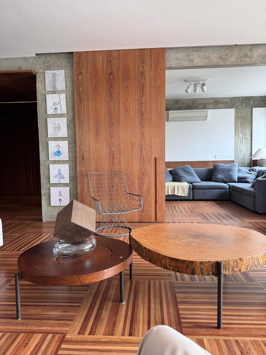 Composição de 3 Mesas de Centro em Madeira – Design de Candida Tabet