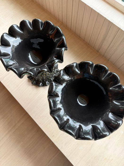 Par de Vasos de Murano Preto