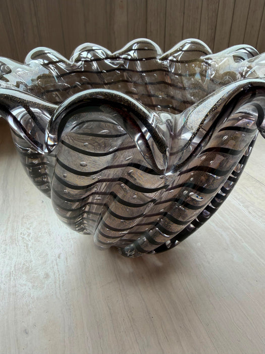 Vaso de Murano Detalhes Preto