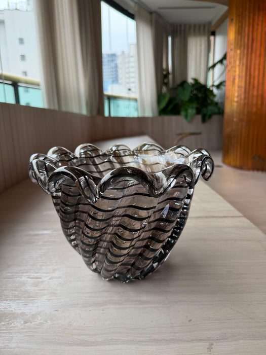 Vaso de Murano Detalhes Preto
