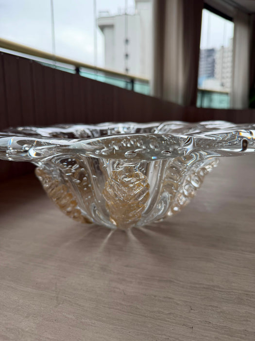 Centro de Mesa em Murano com Pó de Ouro