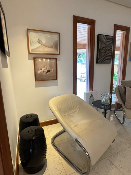 Par de Poltronas "Cortina" em Couro – Gordon Guillaumier para Minotti