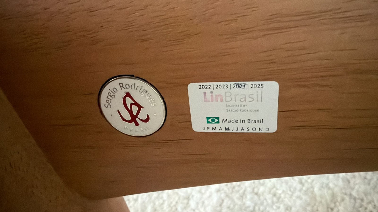 Poltrona "Mole" com Banqueta em Couro – Sérgio Rodrigues para Dpot