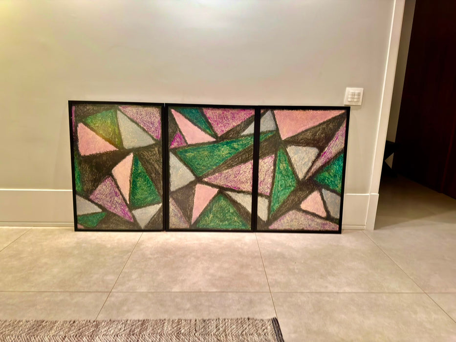 Composição 3 Quadros Decorativos