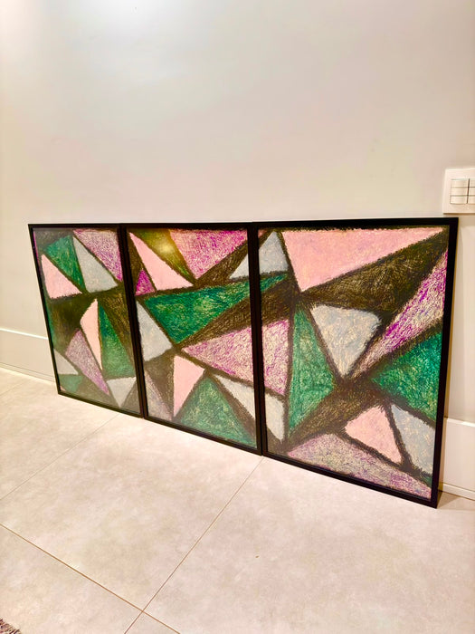 Composição 3 Quadros Decorativos