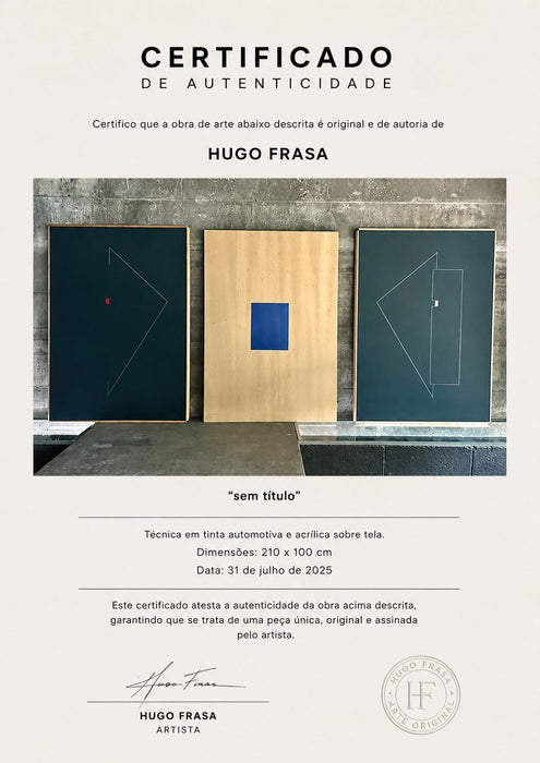 Composição de 3 Quadros - Obra de Hugo Frasa