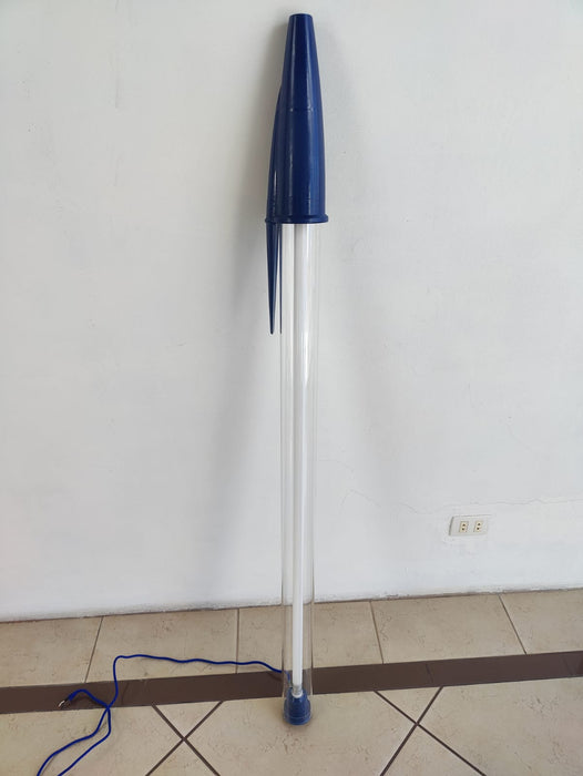 Luminária "Caneta Bic" Gigante Azul