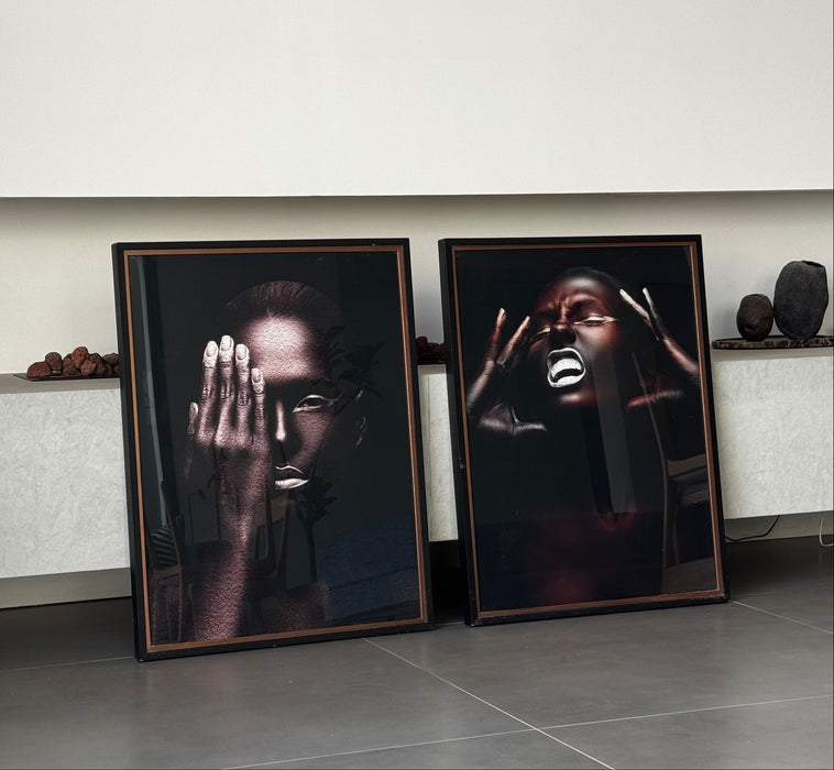 Par de Quadros Decorativo Fotografia Humanos