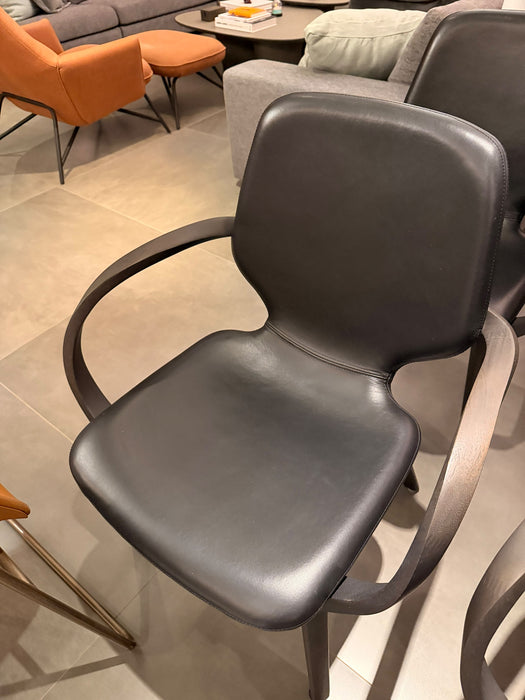 Conjunto com 8 Cadeiras “Mia” com Braços em Couro – Jader Almeida