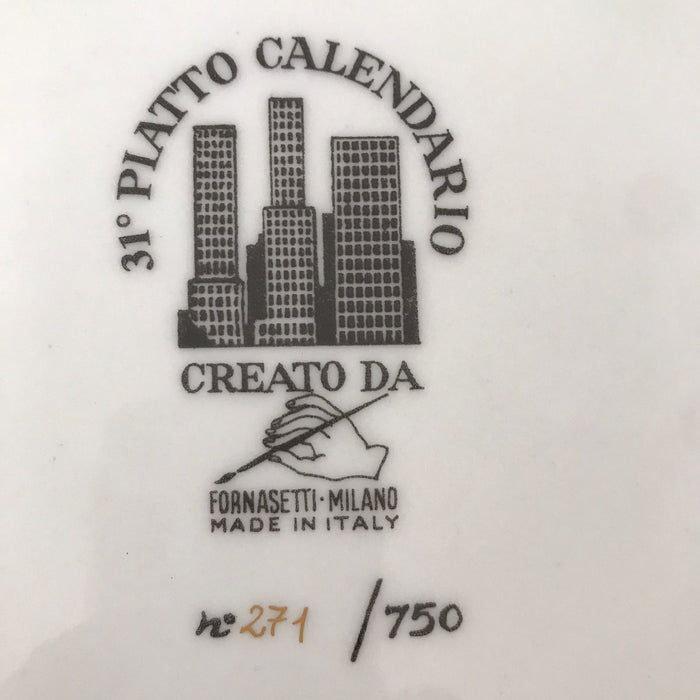 Prato Decorativo "1998" - Piero Fornasetti